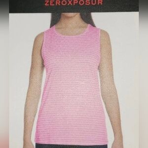 ZeroXposure Pink Striped Everyday Casual Summer TankTop Shirt LARGE